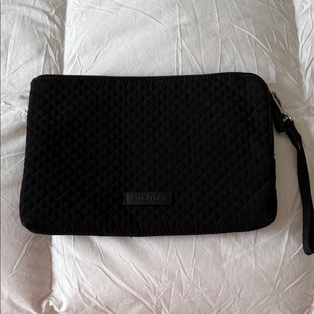 Vera Bradley Quilted Black Toiletry Wristlet